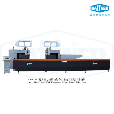 CNC Double Head Saw for Aluminum Sliding Door of Train Application